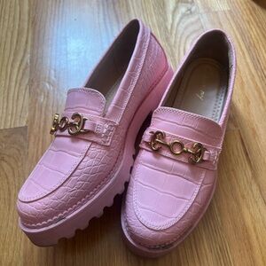 Circus by Sam Edelman Pink Crocodile Loafers